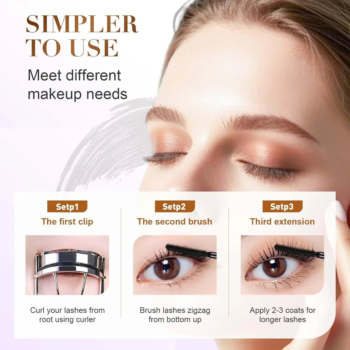 LAST DAY - BUY 1 GET 1 FREE💜Waterproof Curling & Lengthening Mascara