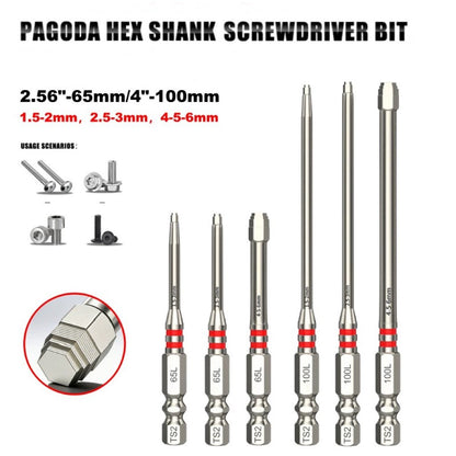 🔧 All-in-One Pagoda Hex Screwdriver Bit Set (6PCS)