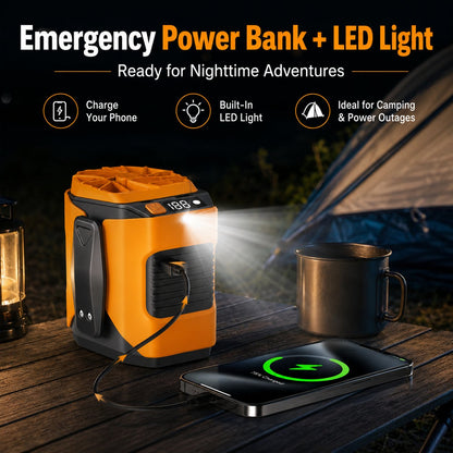🔧 4-in-1 Portable Waist Fan - Hands-Free Cooling, 10 Speeds, 5000mAh Battery for Work & Outdoor!