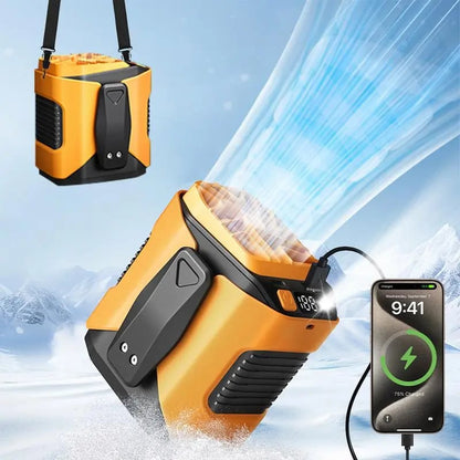 🔧 4-in-1 Portable Waist Fan - Hands-Free Cooling, 10 Speeds, 5000mAh Battery for Work & Outdoor!