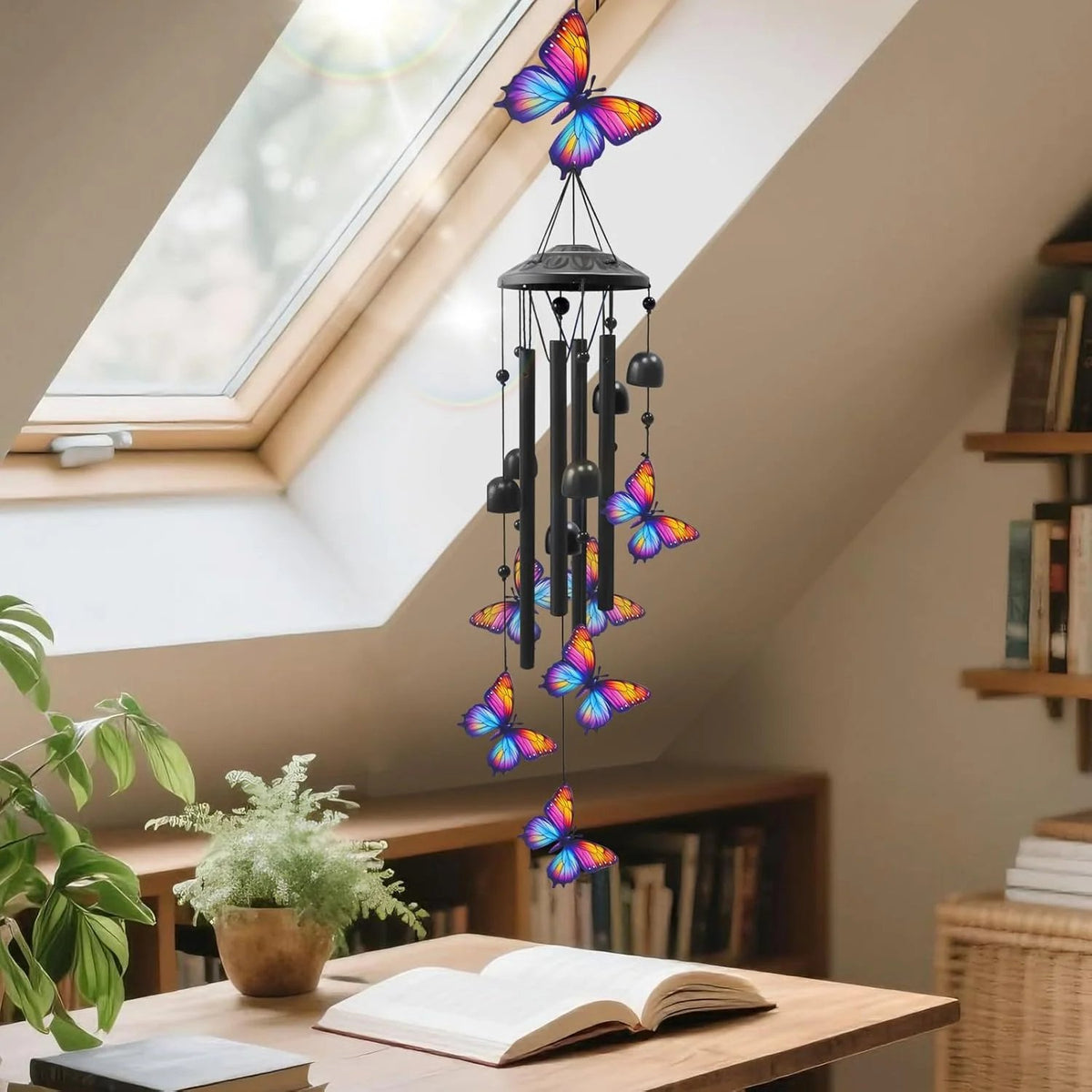 🔥Hot Sale 60% OFF🔥-🐦Vintage Colorful Hummingbird Wind Chime with Metal Tubes and Bells