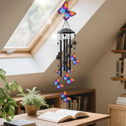 🔥Hot Sale 60% OFF🔥-🐦Vintage Colorful Hummingbird Wind Chime with Metal Tubes and Bells