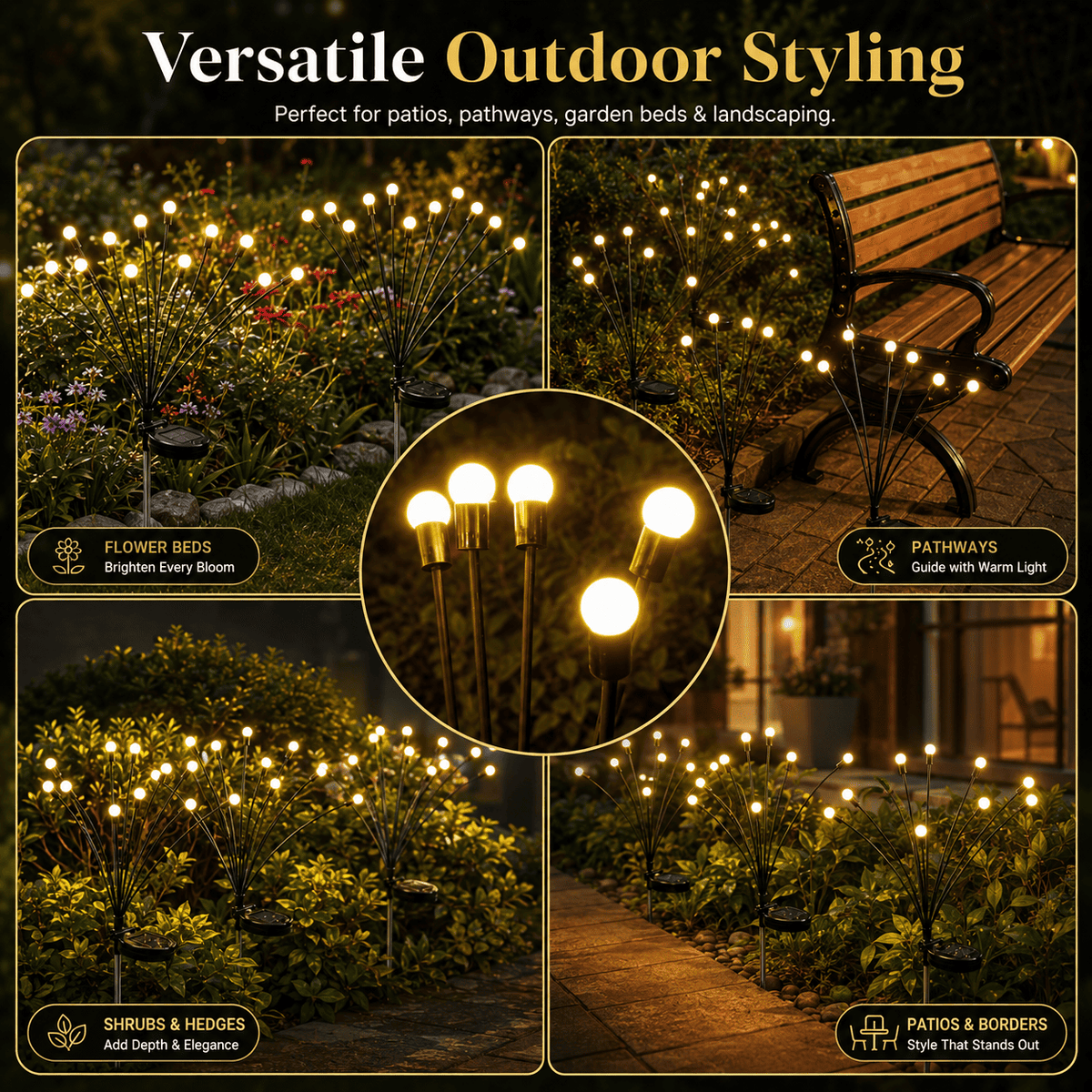 🔥Last Day 49% OFF- Solar Powered Firefly Garden Light🔥