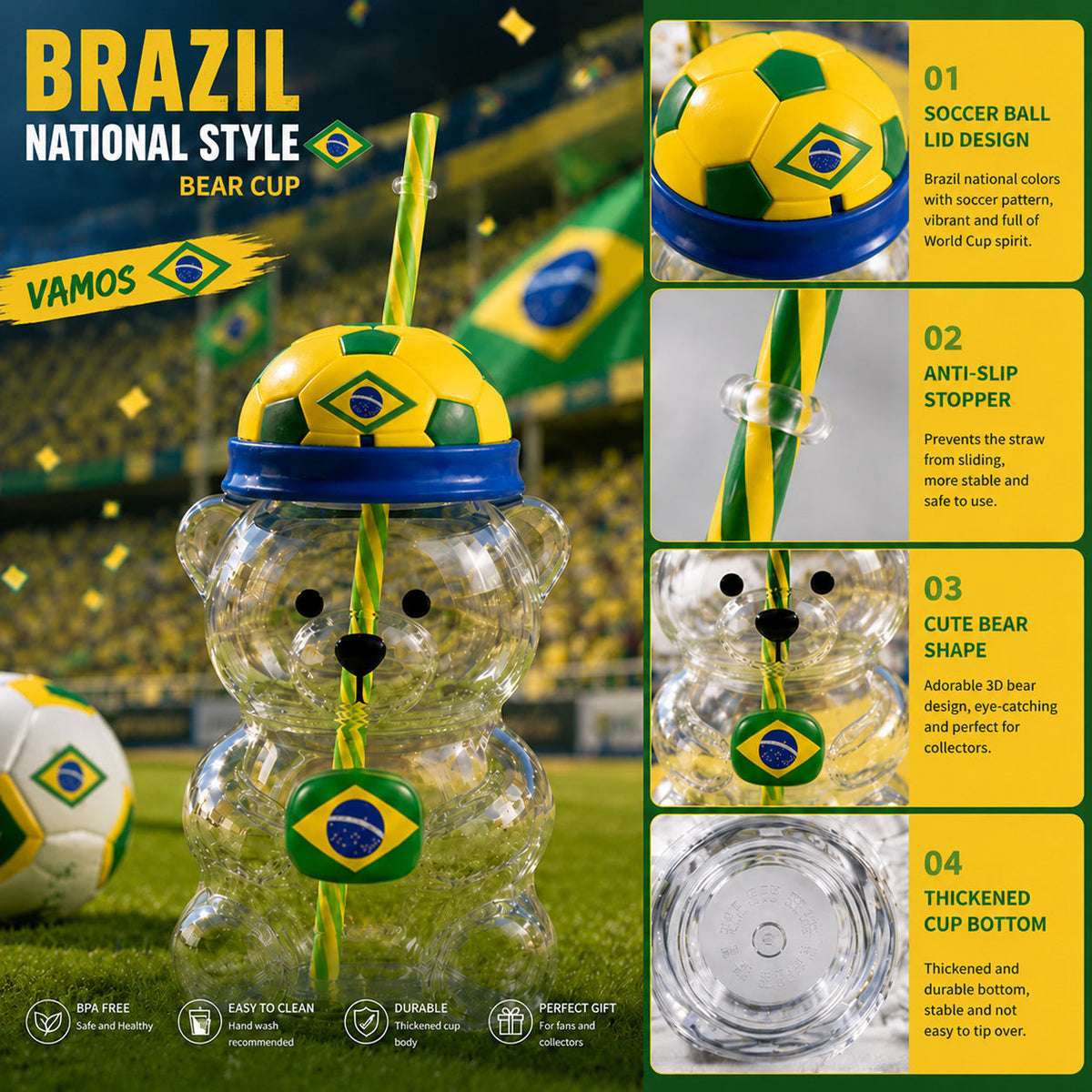🔥2026 Global Football Celebration Bear Cup