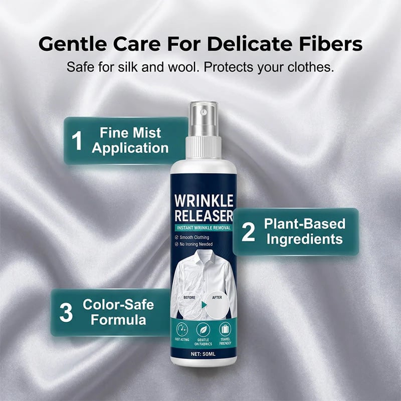 👔✨ Instant wrinkle release – no iron, travel-ready, static-free & fresh.