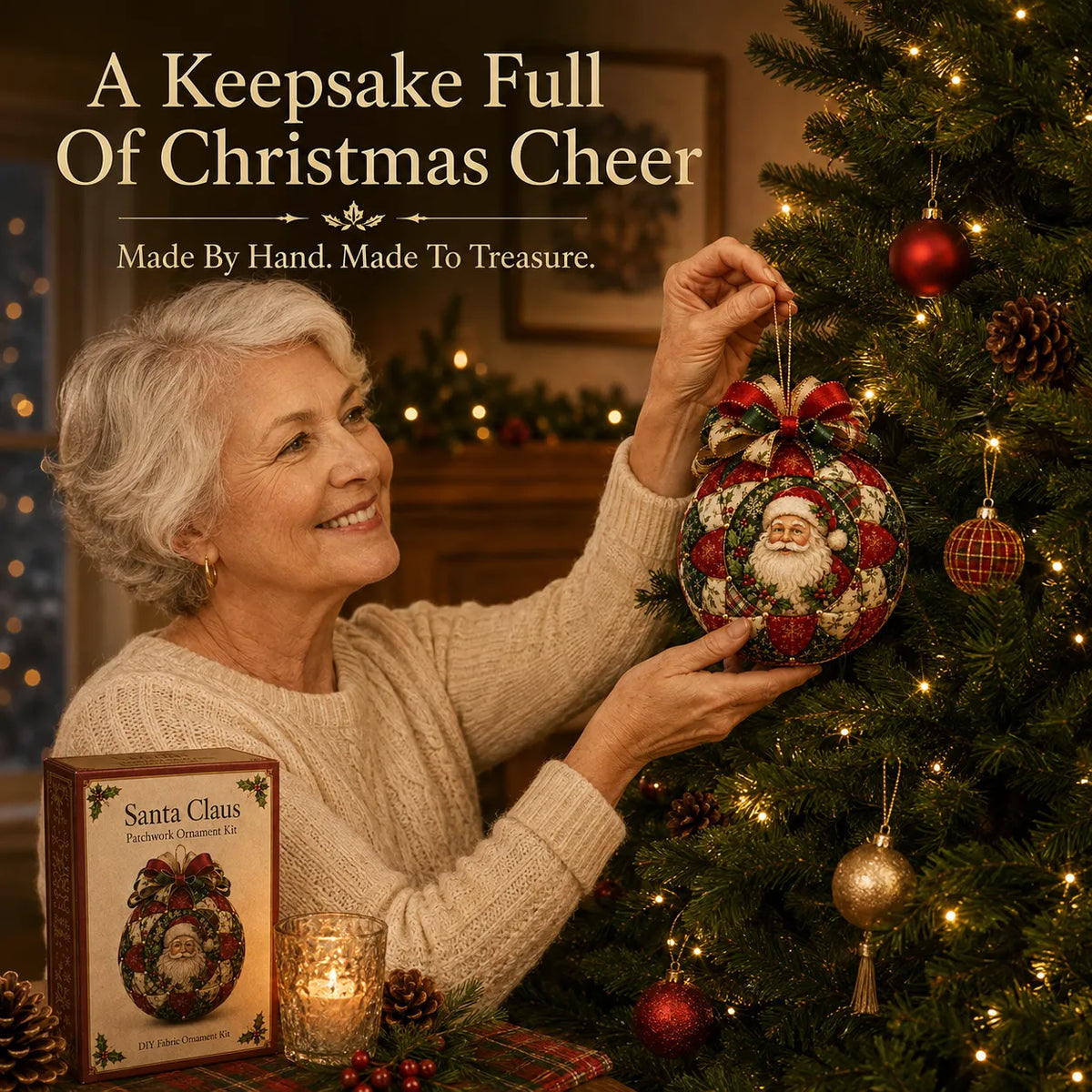 🎄 Christmas Classics Patchwork Ornament DIY Kit