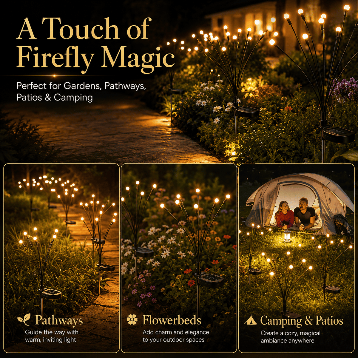 🔥Last Day 49% OFF- Solar Powered Firefly Garden Light🔥