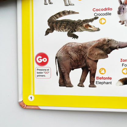 Spanish Interactive Educational Toy for Kids 1–6, Bilingual Sound Book for Early Language Learning