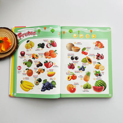 Spanish Interactive Educational Toy for Kids 1–6, Bilingual Sound Book for Early Language Learning