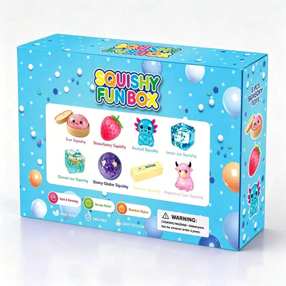 🧈8-Piece Set Mystery Squishy Box Malt Sugar Stress Relief Fidget Toys